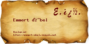 Emmert Ábel névjegykártya