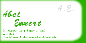 abel emmert business card